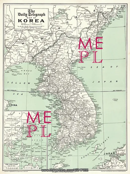 : 1950s map Korea : 1950s map Korea