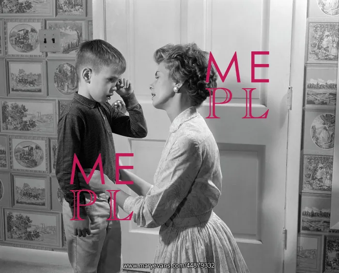 : 1950s Mother Consoling Helping : 1950s Mother Consoling Helping