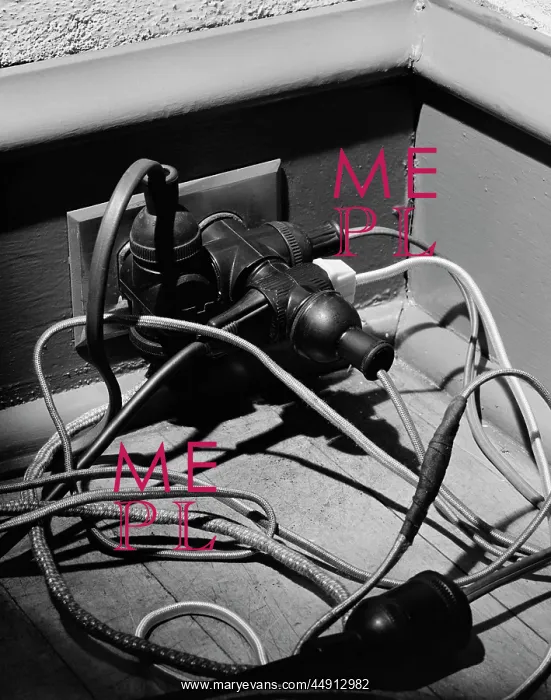 : 1950s OVERLOADED ELECTRICAL OUTLET : 1950s OVERLOADED ELECTRICAL OUTLET
