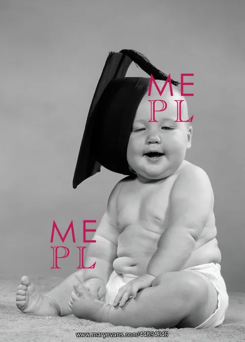 : 1950s PORTRAIT CHUBBY BABY IN DIAPER WITH TILTED