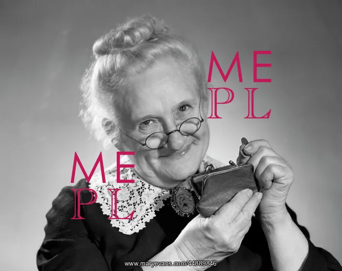  : 1950s Portrait Of Elderly Granny