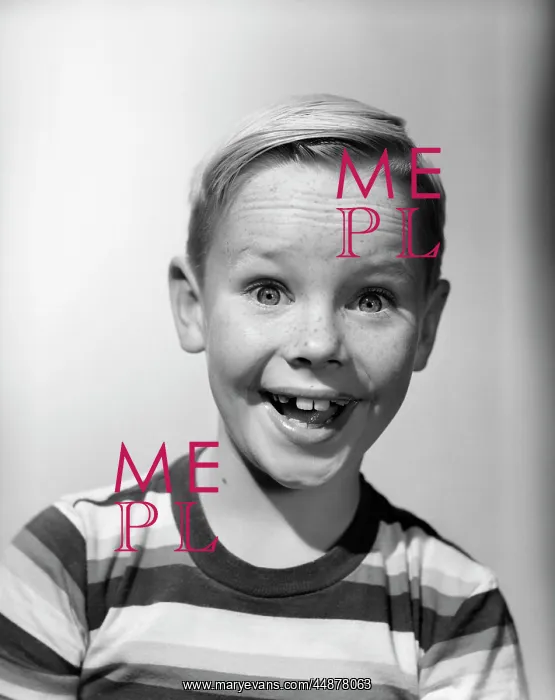  : 1950s Portrait Happy Smiling Boy