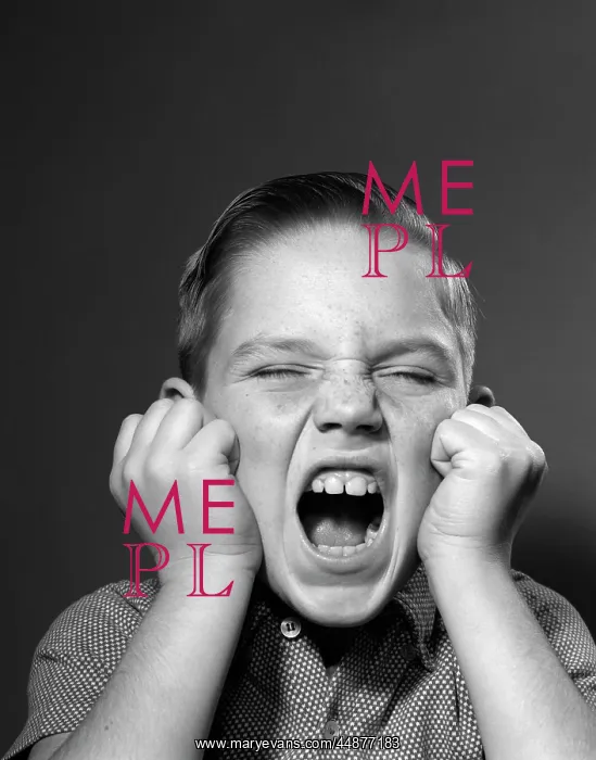 : 1950s Portrait Screaming Boy Mouth : 1950s Portrait Screaming Boy Mouth