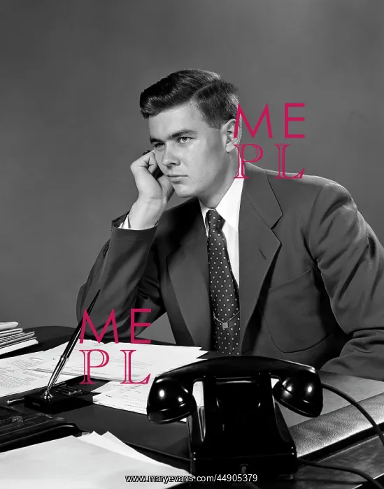 : 1950s Retro Man Business Bored : 1950s Retro Man Business Bored