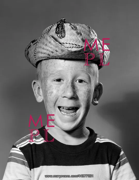 : 1950s Smiling Goofy Freckle Faced