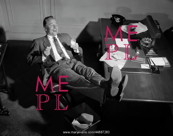 : 1950s Smiling Man Businessman : 1950s Smiling Man Businessman