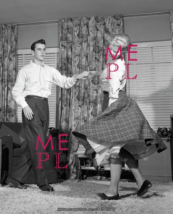  : 1950s Teen Couple Doing The Jitterbug