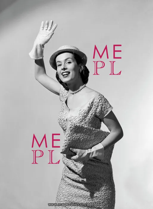 : 1950s Woman Dressed Up Wearing : 1950s Woman Dressed Up Wearing
