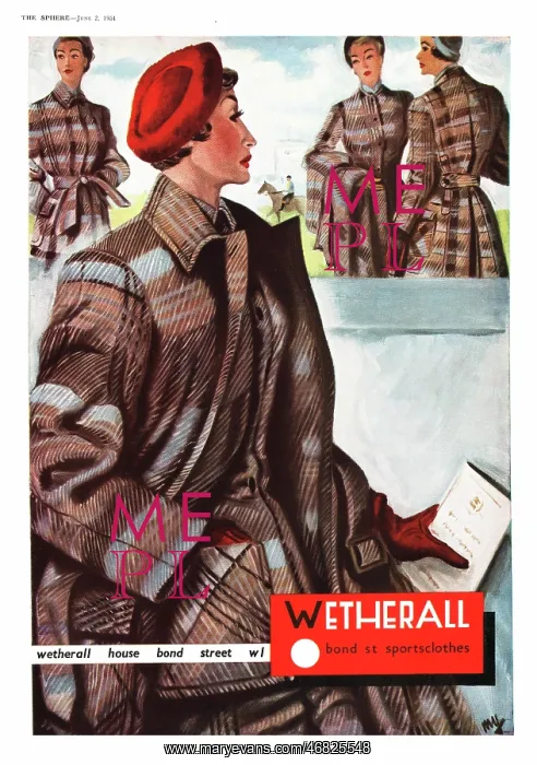 : 1951 advert Wetherall sports clothes : 1951 advert Wetherall sports clothes
