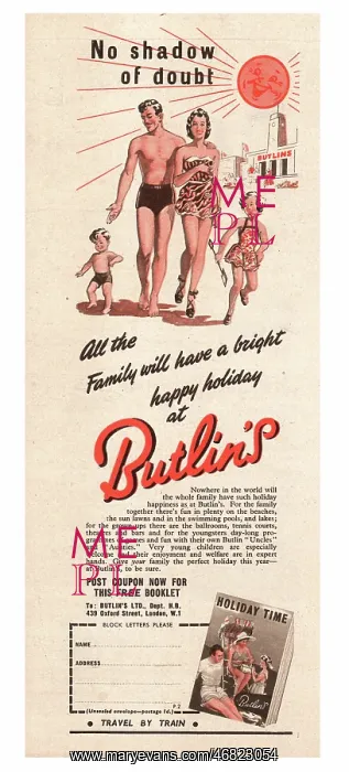 : 1951 Butlin's advert : 1951 Butlin's advert