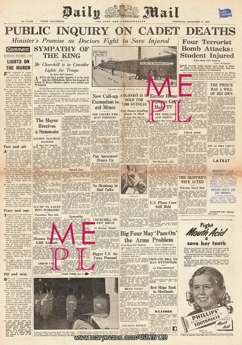 : 1951 Daily Mail Gillingham bus disaster : 1951 Daily Mail Gillingham bus disaster