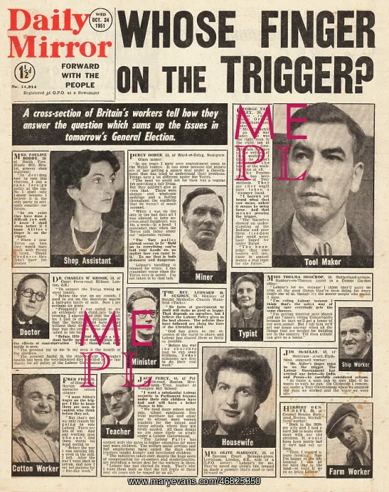 : 1951 Daily Mirror General Election : 1951 Daily Mirror General Election