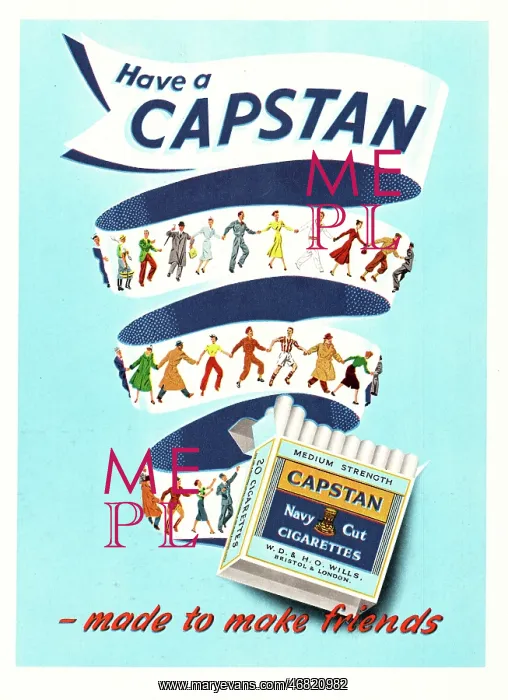 : 1951 UK advert Capstan cigarettes : 1951 UK advert Capstan cigarettes