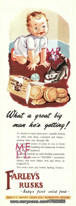 : 1951 UK advert Farley's rusks : 1951 UK advert Farley's rusks