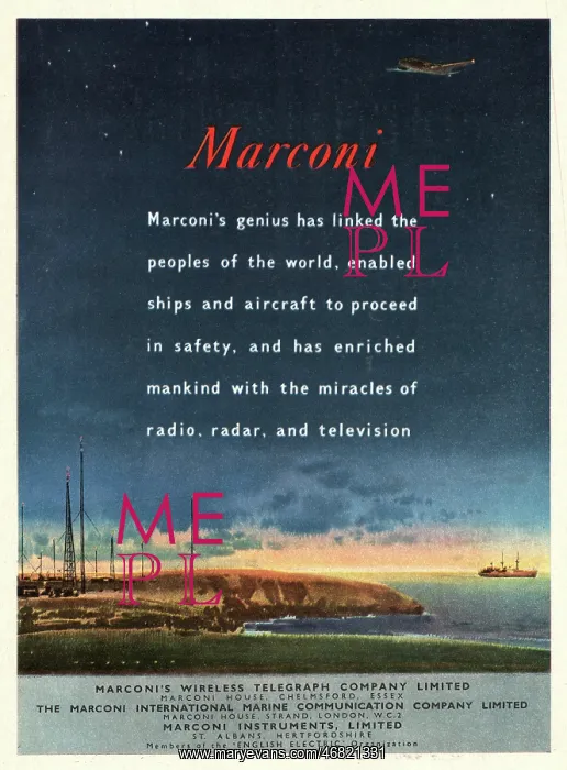 : 1951 UK advert Marconi communications : 1951 UK advert Marconi communications