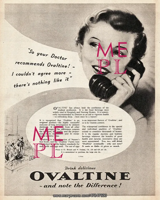 : 1951 UK advert Ovaltine : 1951 UK advert Ovaltine