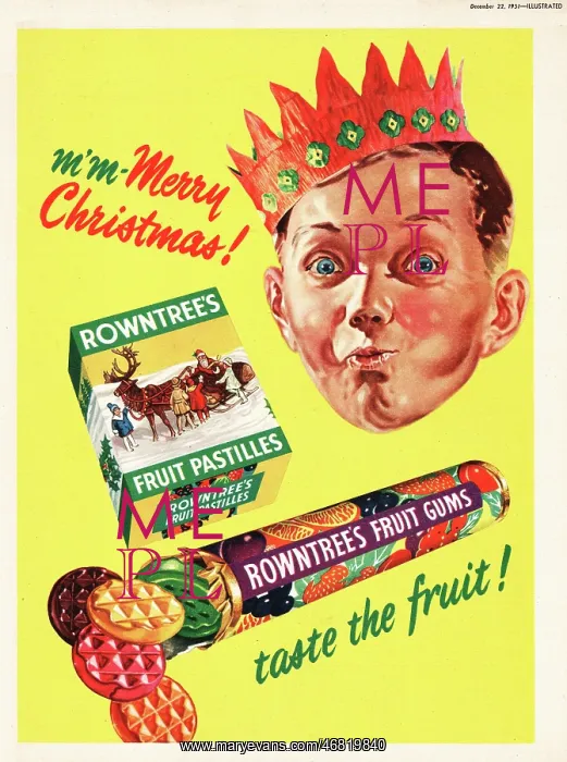 : 1951 UK advert Rowntree's fruit gums : 1951 UK advert Rowntree's fruit gums