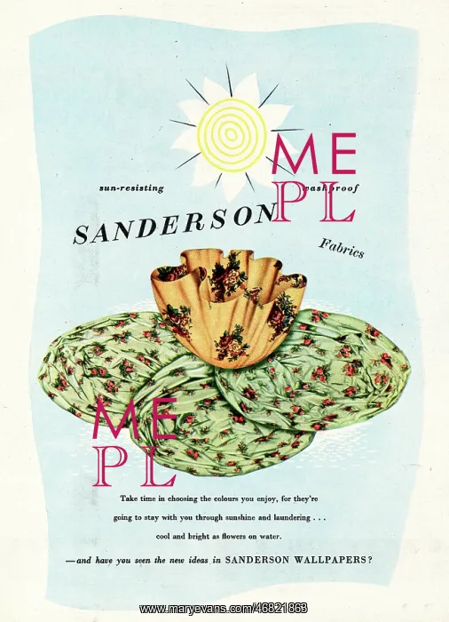 : 1951 UK advert Sanderson wallpapers : 1951 UK advert Sanderson wallpapers