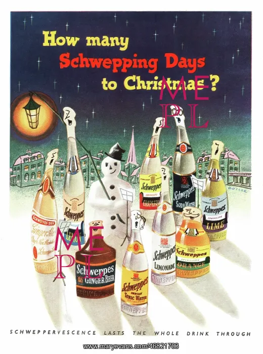 : 1951 UK advert Schweppes drinks : 1951 UK advert Schweppes drinks