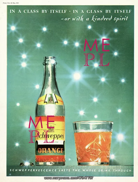 : 1951 UK advert Schweppes orange drinks : 1951 UK advert Schweppes orange drinks