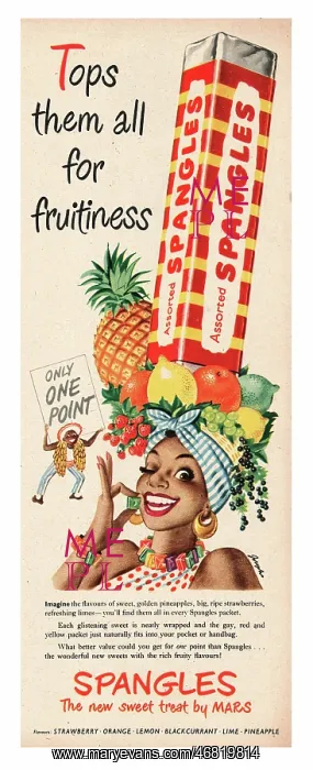 : 1951 UK advert Spangles sweets : 1951 UK advert Spangles sweets