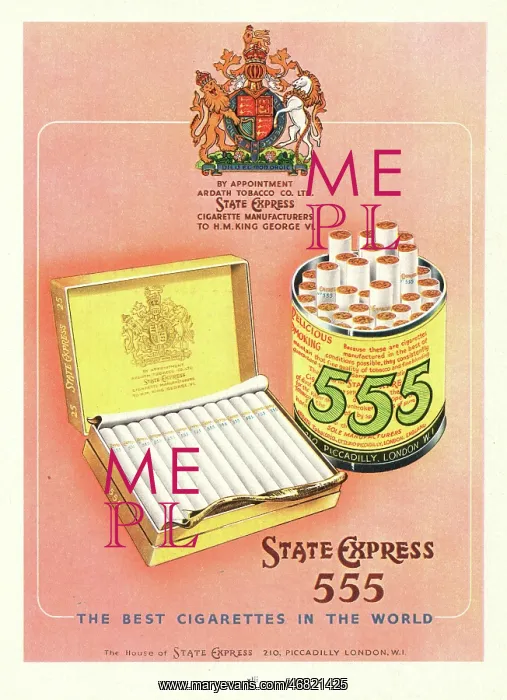 : 1951 UK advert State Express cigarettes : 1951 UK advert State Express cigarettes
