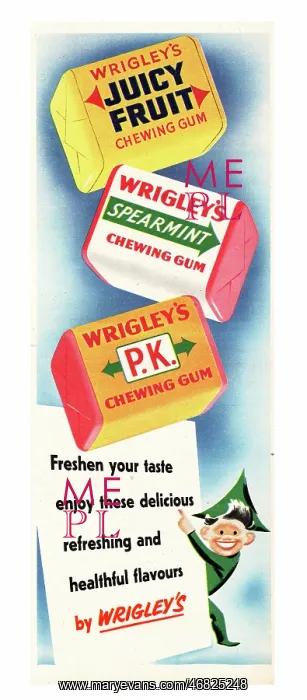 : 1951 UK advert Wrigleys chewing gum : 1951 UK advert Wrigleys chewing gum