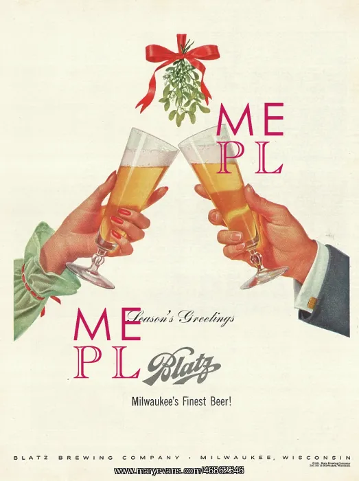 : 1951 U.S. Magazine Blatz beer Advert : 1951 U.S. Magazine Blatz beer Advert
