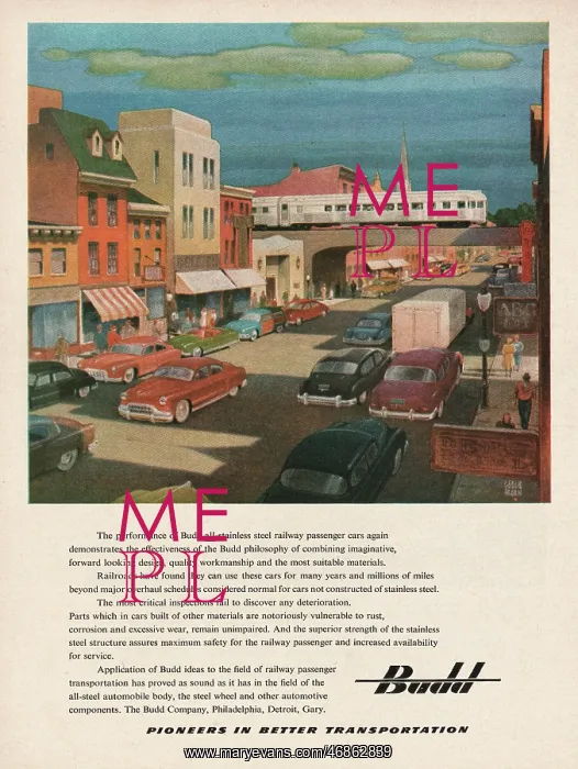 : 1951 U.S. Magazine Budd Transportation Advert : 1951 U.S. Magazine Budd Transportation Advert