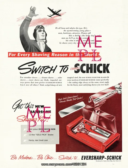 : 1951 U.S. Magazine Eversharp Pen Advert : 1951 U.S. Magazine Eversharp Pen Advert