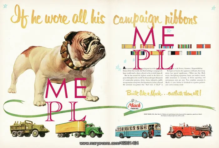 : 1951 U.S Magazine Mac Trucks Advert : 1951 U.S Magazine Mac Trucks Advert