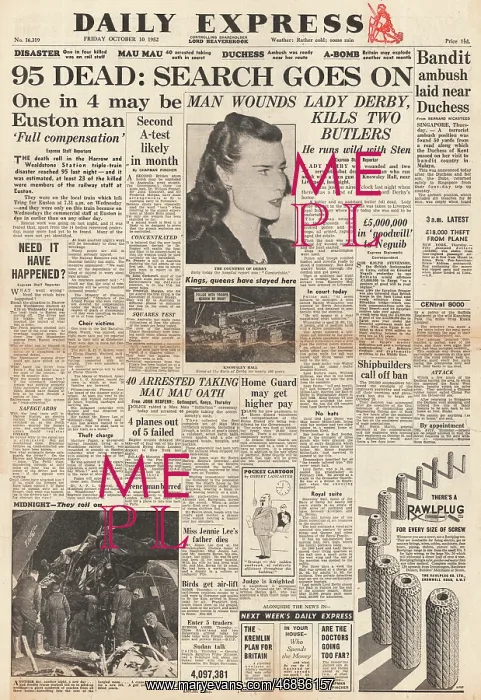 : 1952 Daily Express Harrow train disaster : 1952 Daily Express Harrow train disaster