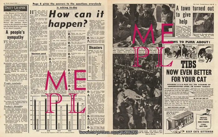 : 1952 Daily Graphic Harrow train disaster : 1952 Daily Graphic Harrow train disaster