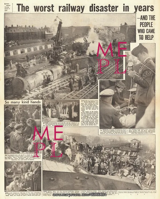 : 1952 Daily Herald Harrow train disaster : 1952 Daily Herald Harrow train disaster