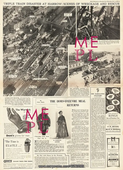 : 1952 Daily Telegraph Harrow train disaster : 1952 Daily Telegraph Harrow train disaster