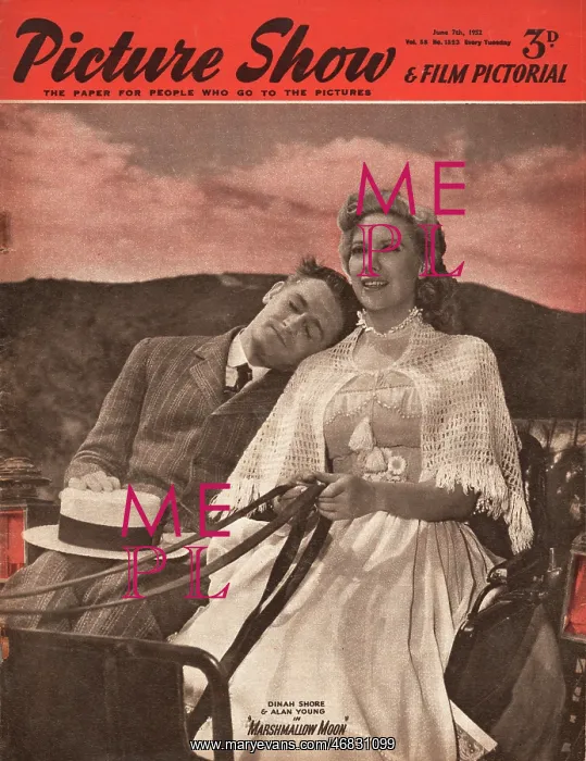  : 1952 Picture Show Dinah Shore and Alan Young