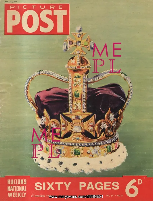 : 1952 Picture Post St Edward's crown : 1952 Picture Post St Edward's crown