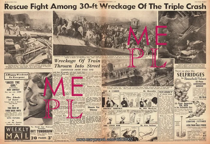 : 1952 The Star Harrow train disaster : 1952 The Star Harrow train disaster