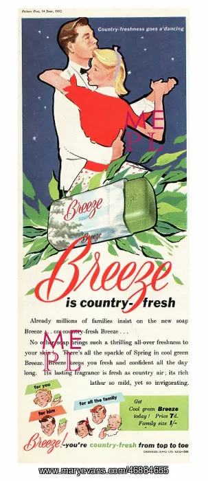 : 1952 UK advert Breeze soap : 1952 UK advert Breeze soap