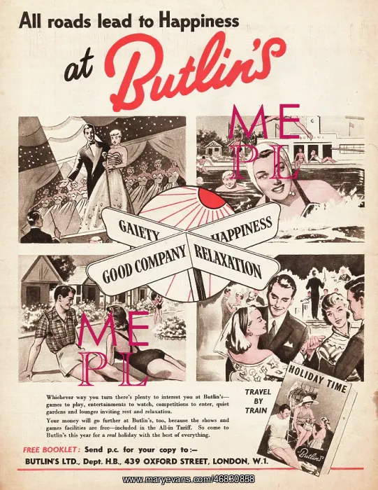 : 1952 UK advert Butlin's : 1952 UK advert Butlin's