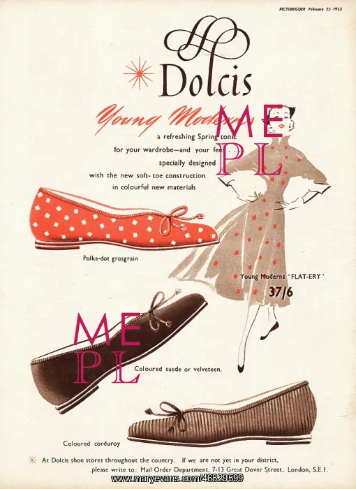 : 1952 UK advert Dolcis shoes : 1952 UK advert Dolcis shoes