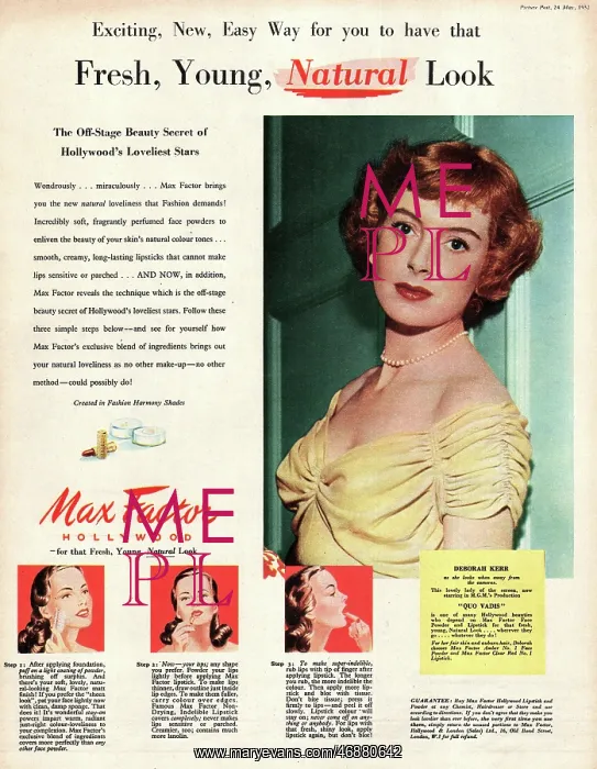 : 1952 UK advert Max Factor lipstick : 1952 UK advert Max Factor lipstick