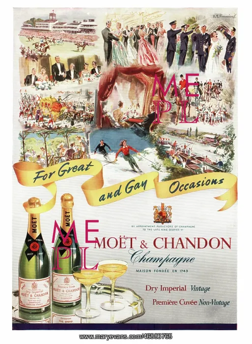 : 1952 UK advert Moet & Chandon champagne : 1952 UK advert Moet & Chandon champagne