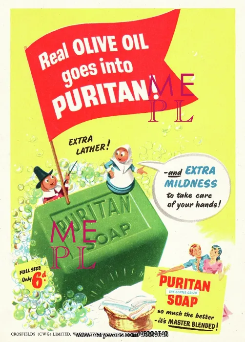  : 1952 UK advert Puritan soap