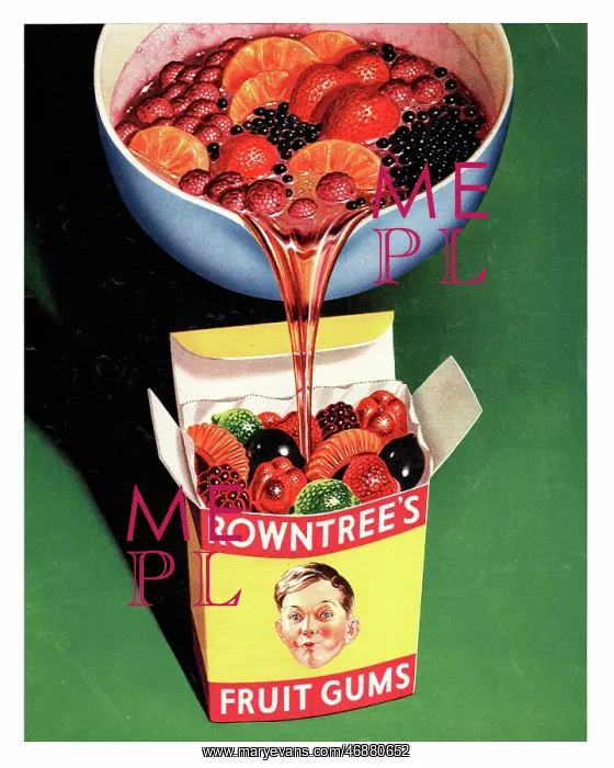 : 1952 UK advert Rowntree's fruit gums : 1952 UK advert Rowntree's fruit gums
