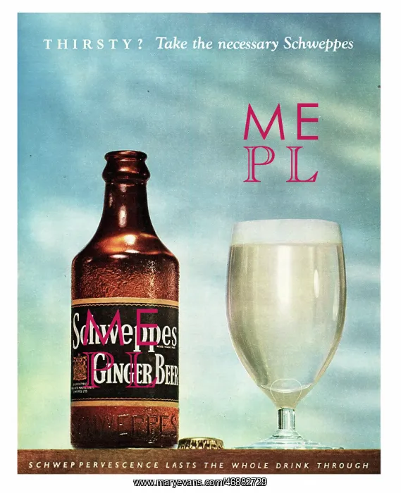 : 1952 UK advert Schweppes Ginger Beer : 1952 UK advert Schweppes Ginger Beer