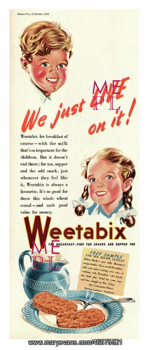 : 1952 UK advert Weetabix : 1952 UK advert Weetabix