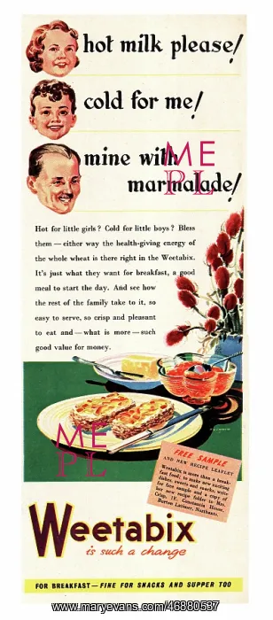 : 1952 UK advert Weetabix : 1952 UK advert Weetabix