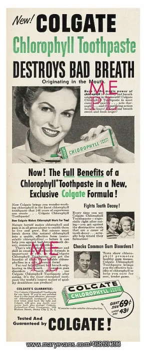 : 1952 U.S. Magazine Colgate Toothpaste Ad : 1952 U.S. Magazine Colgate Toothpaste Ad