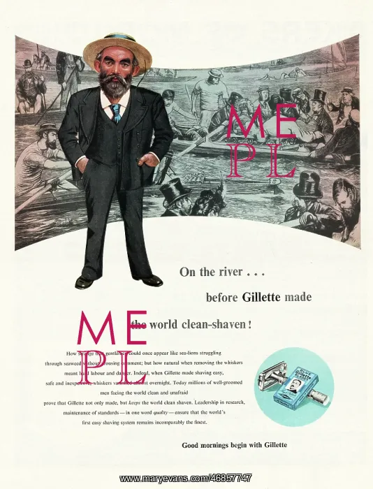 : 1952 U.S. Magazine Gillette Razor Advert : 1952 U.S. Magazine Gillette Razor Advert